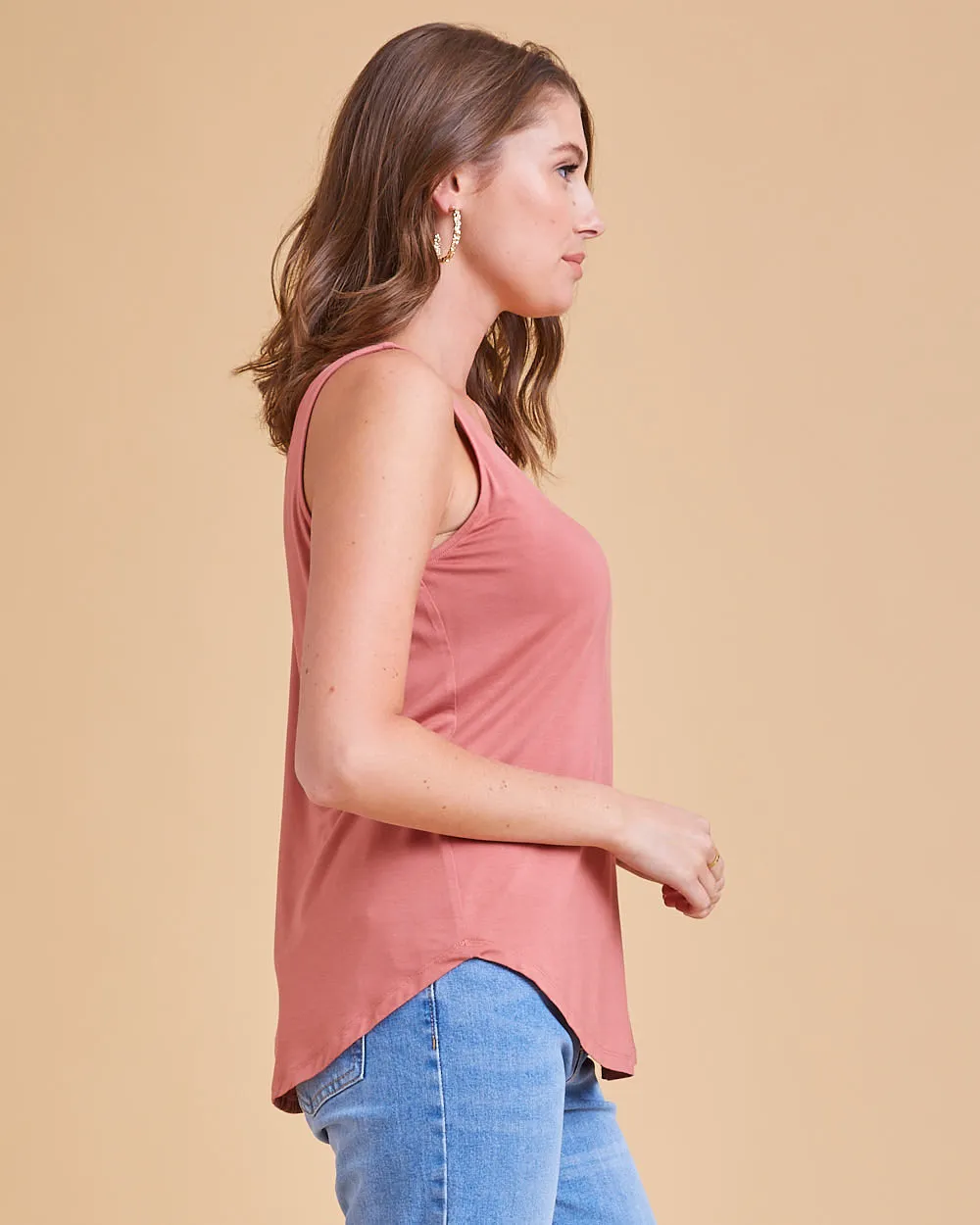 Peachy Nursing Tank - Cinnamon