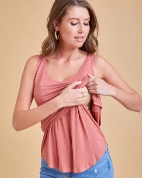 Peachy Nursing Tank - Cinnamon