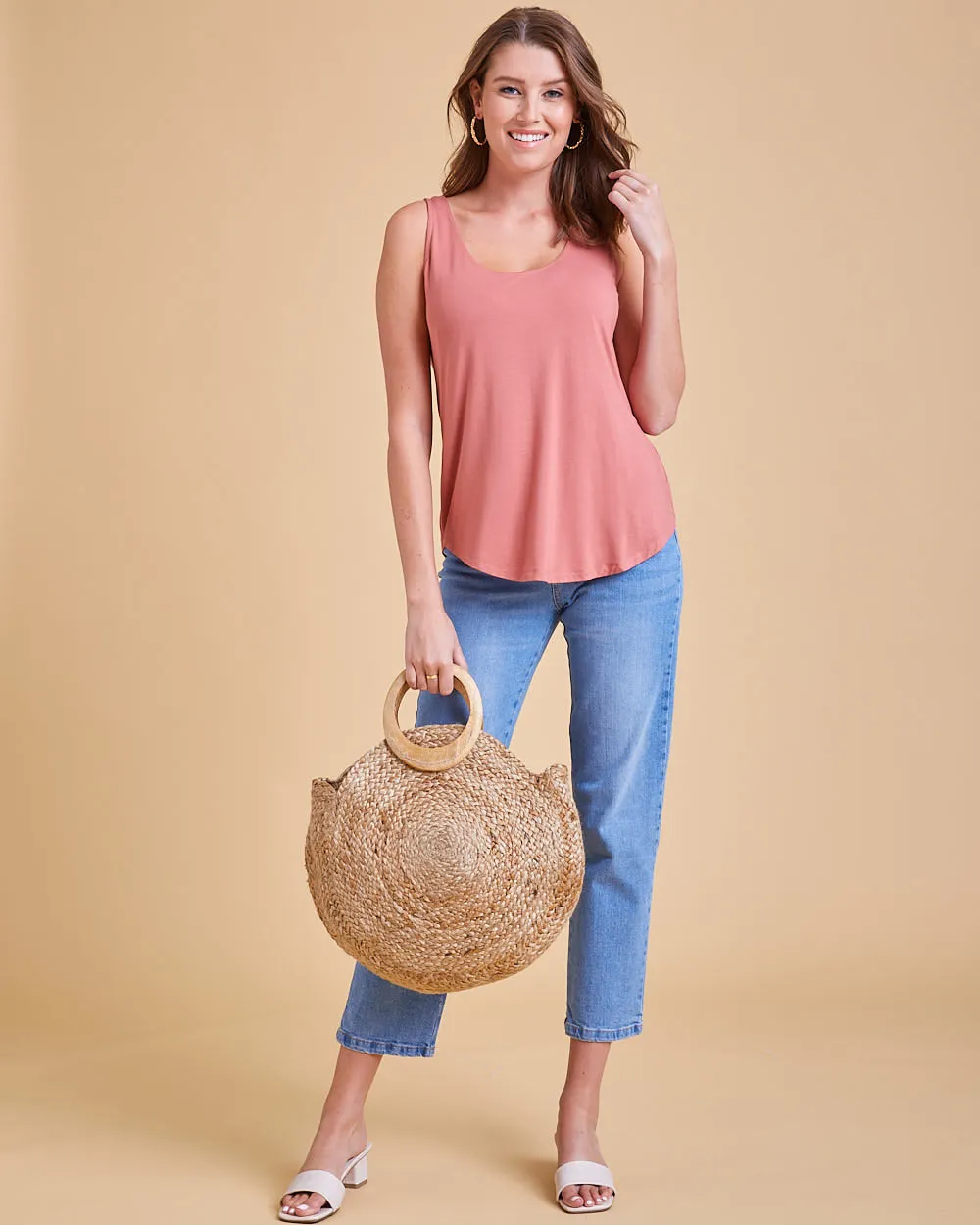 Peachy Nursing Tank - Cinnamon