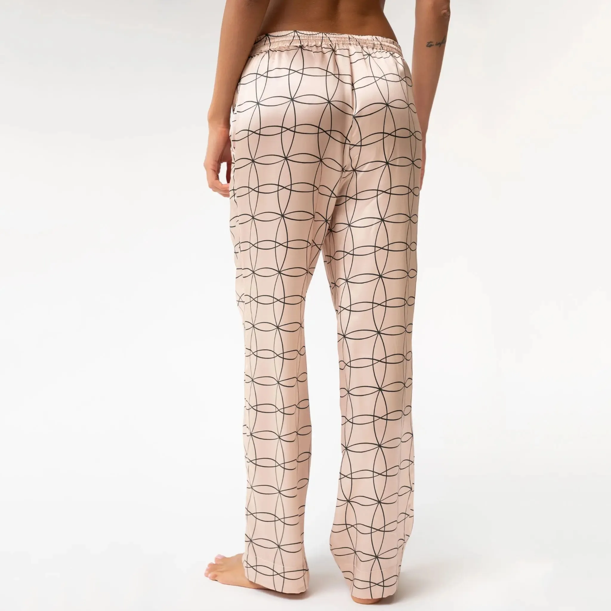 Pink Neo Geo Silk Pyjama Pants