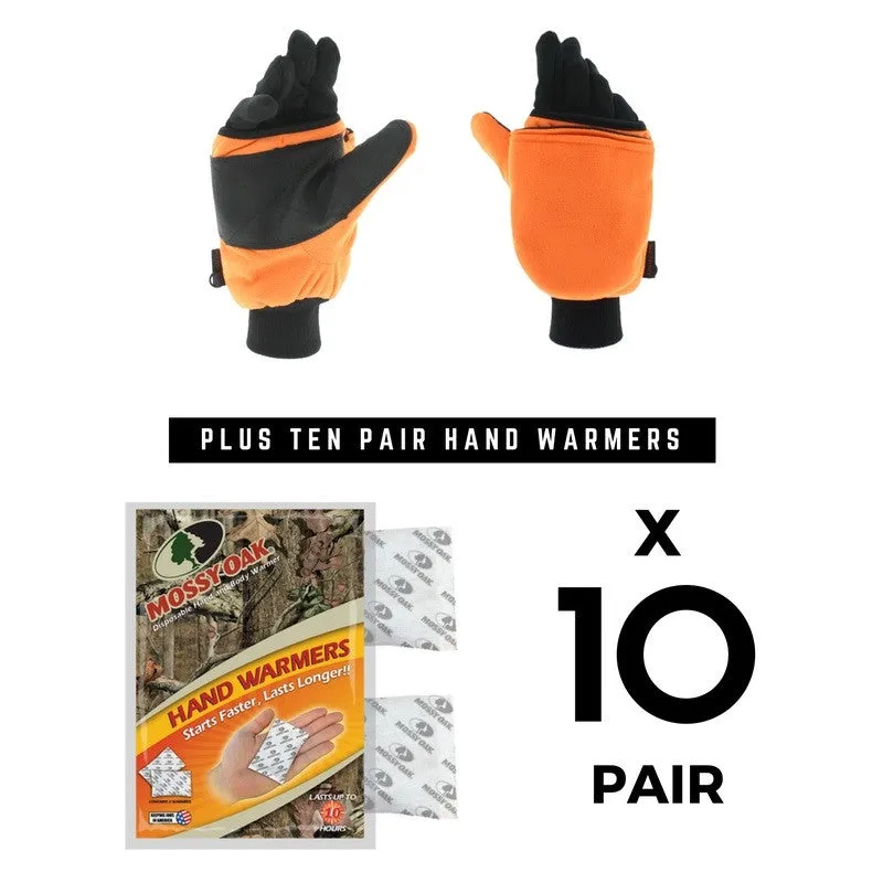 Pop Top Mitten   (10) Pair Hand Warmers Combo