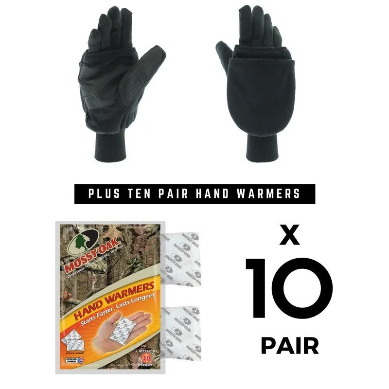 Pop Top Mitten   (10) Pair Hand Warmers Combo