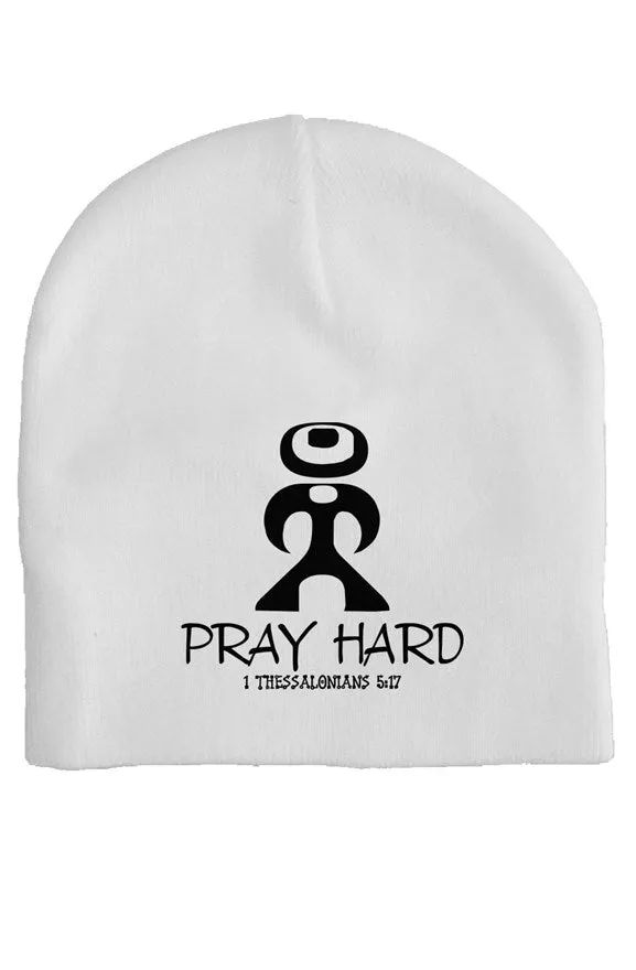 Pray Hard Plain Beanie