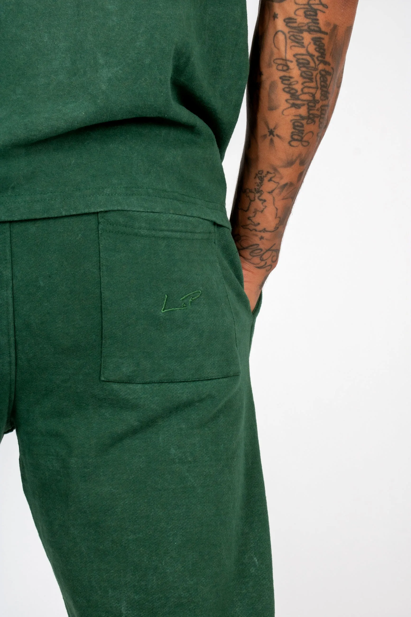 Premium Recycled Forest Acid Green Straight Leg Jogger