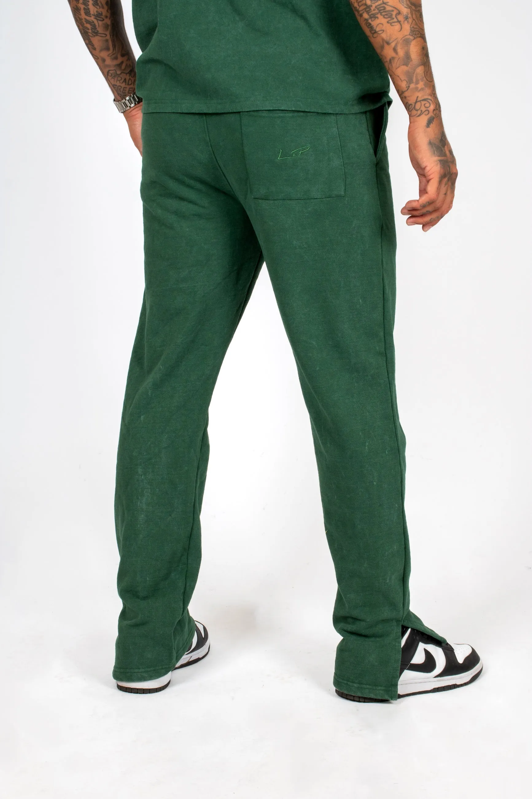 Premium Recycled Forest Acid Green Straight Leg Jogger