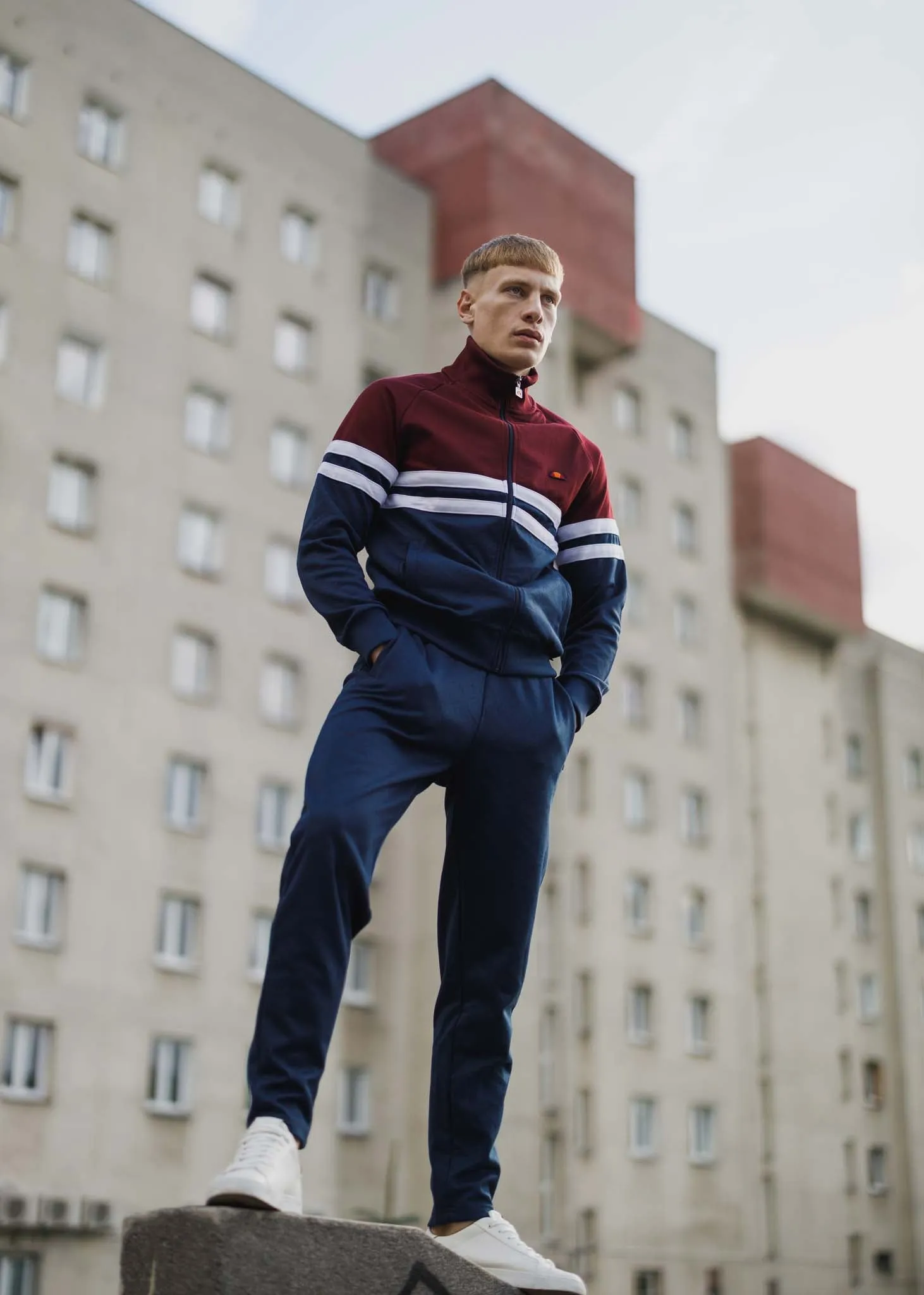 Prende track top - burgundy