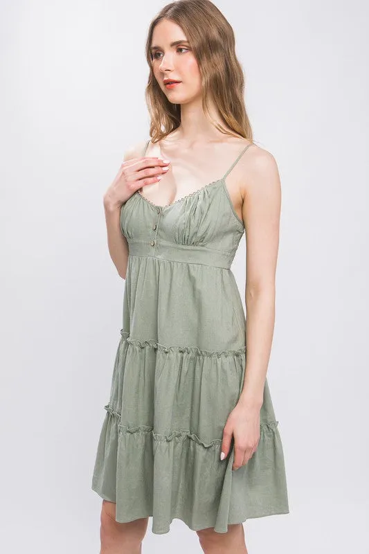 *PVM* Becca Mini Dress (Moss)