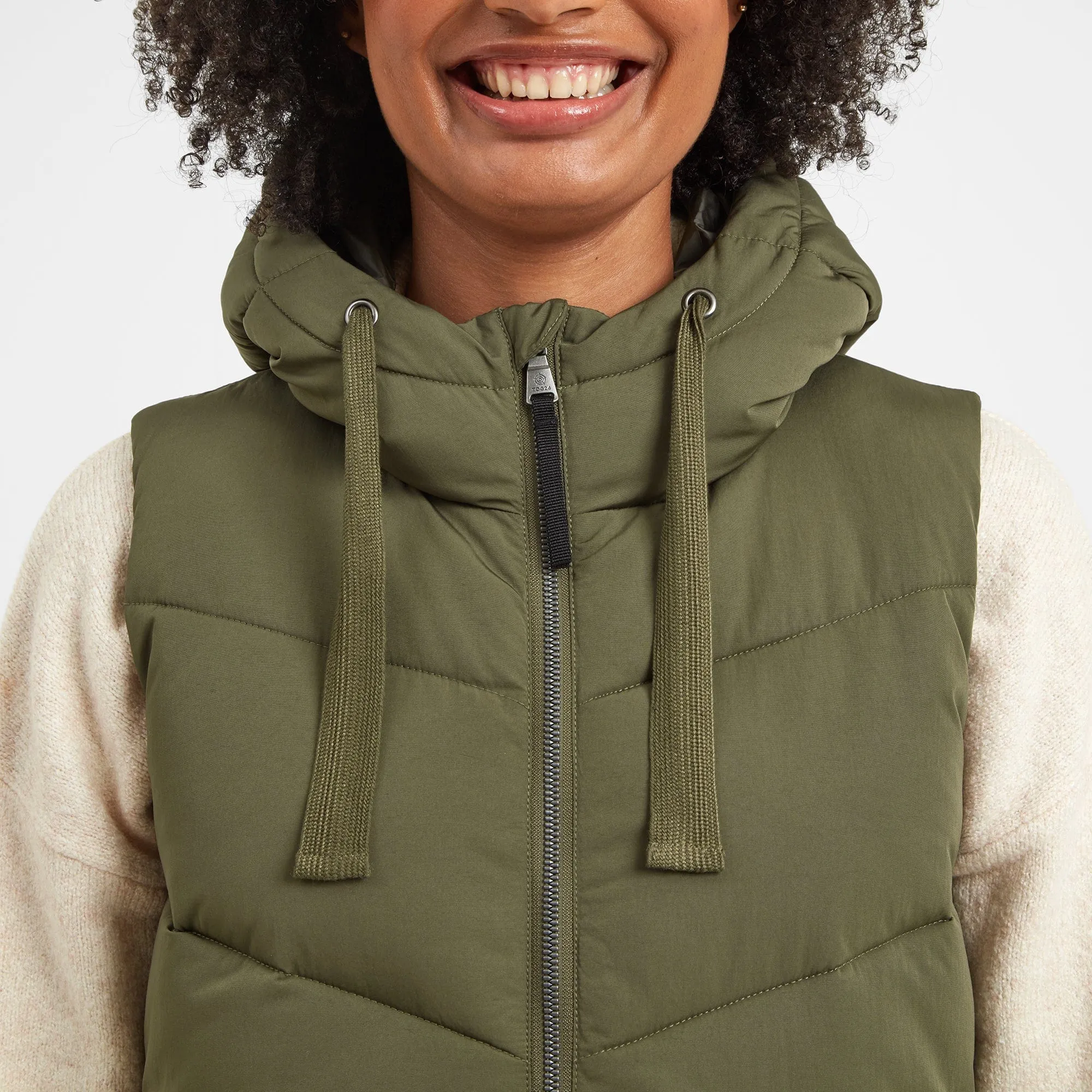 Ranskill Womens Long Insulated Gilet - Khaki