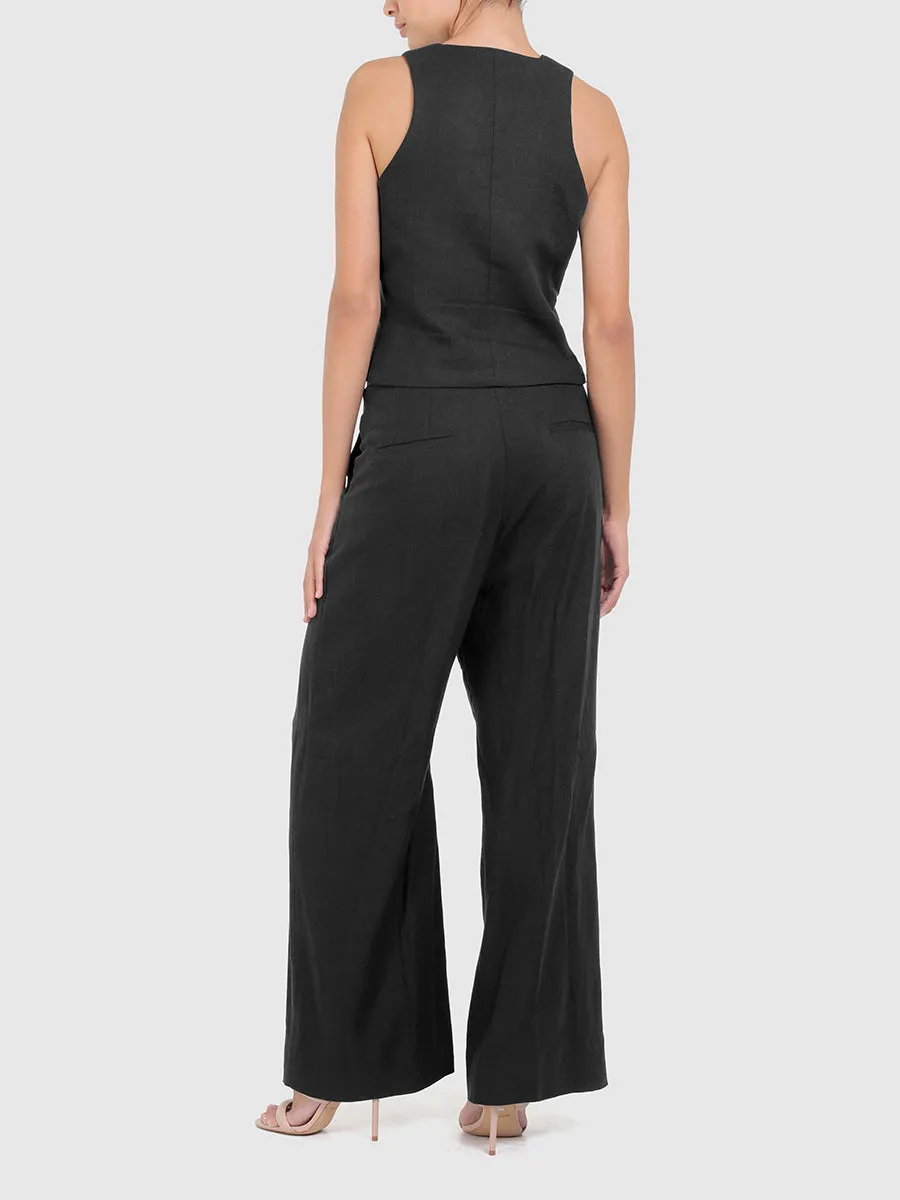 RAQUEL OROZCO Fatima Vest - Black