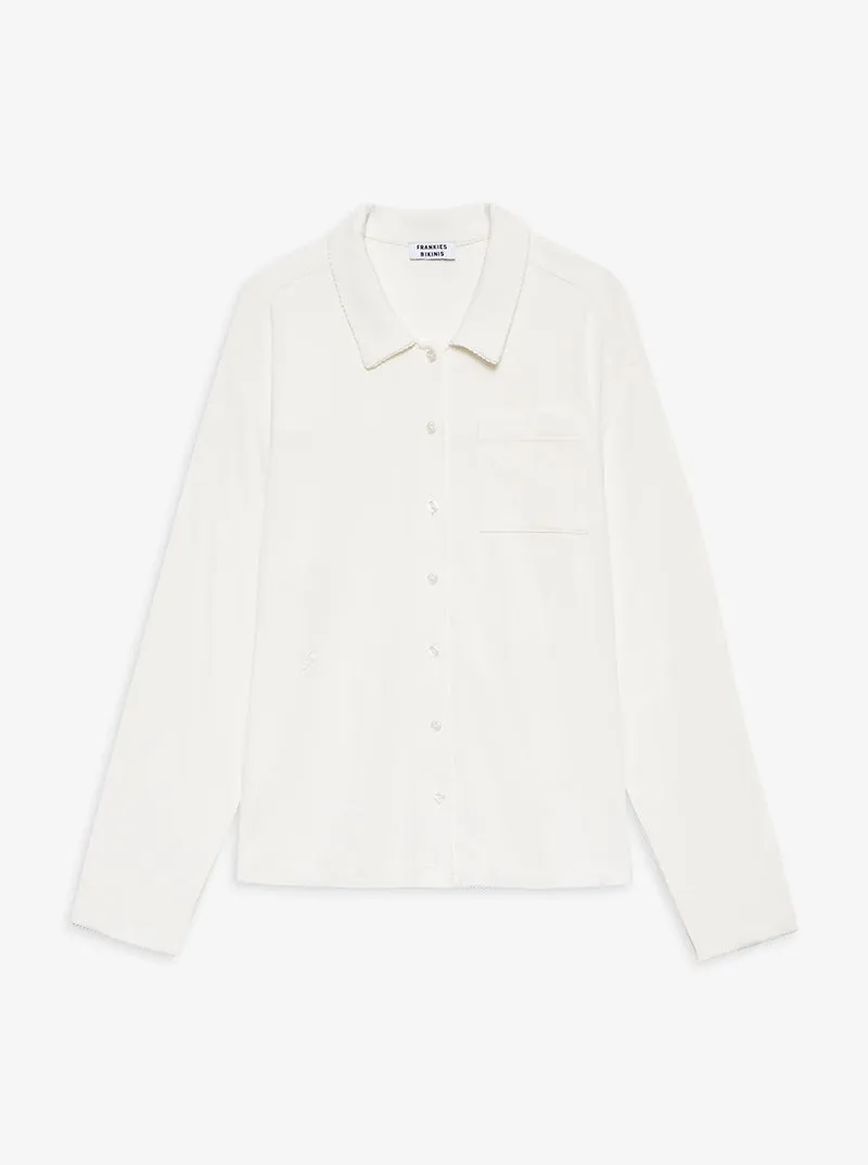 Rory Long Sleeve Sleep Shirt in Seashell