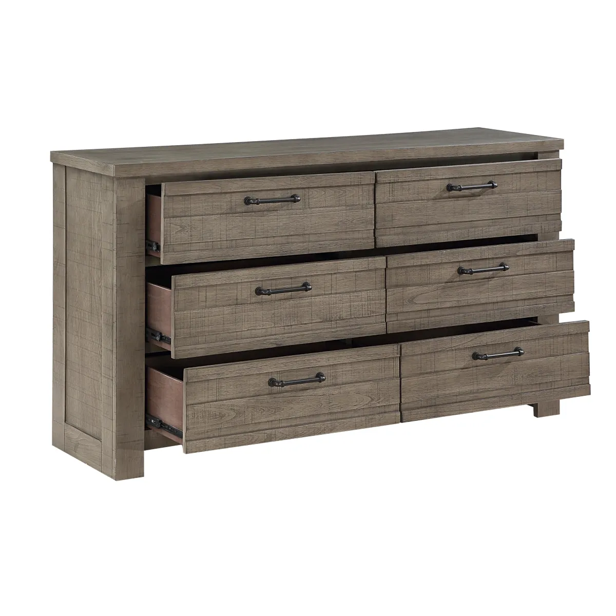 Rustic Industrial Gray Birch Dresser