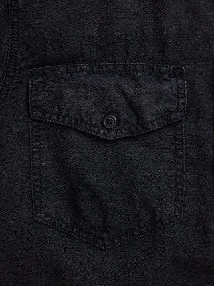 SHORT SLEEVE WASHED FATIGUE SHIRT JACKET (SEASONAL)