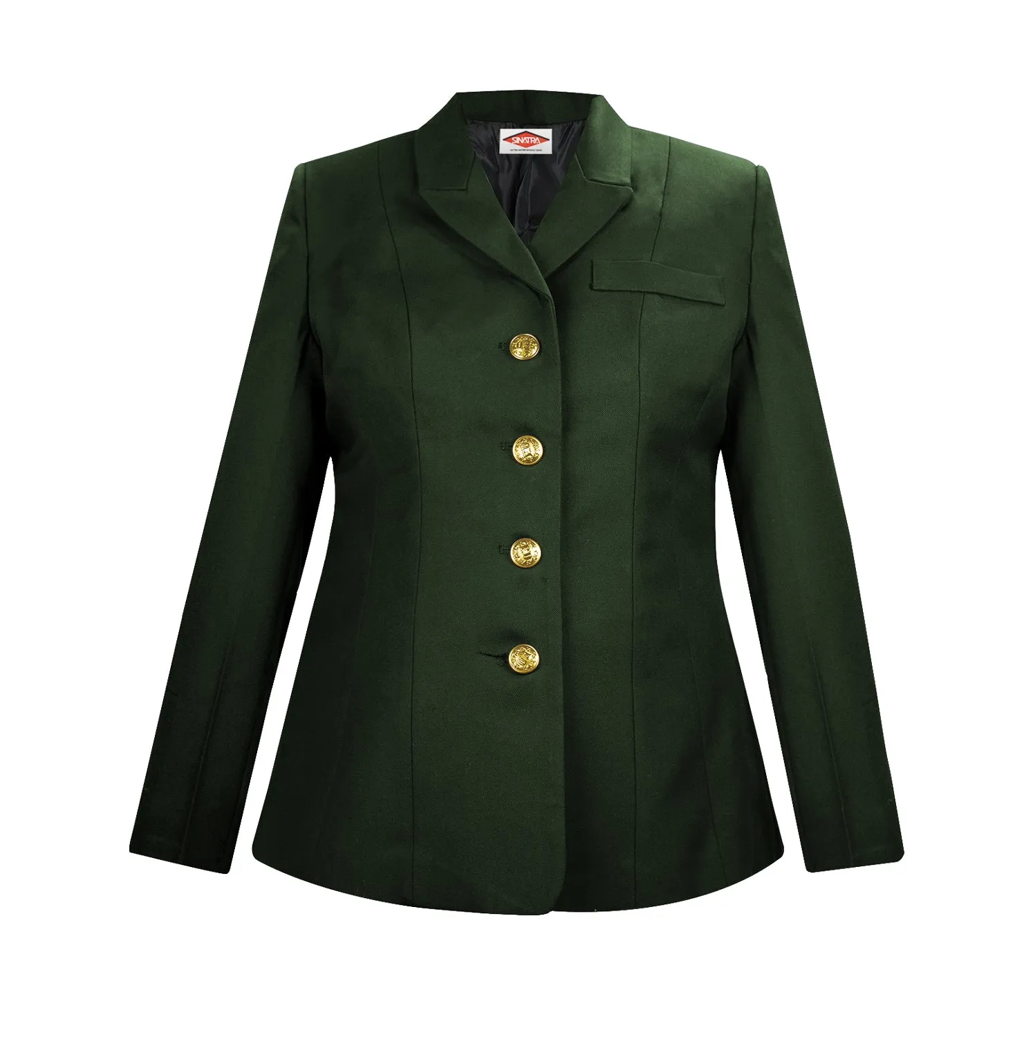 Sinatra Women's Single Breasted Dress Coat-Green-60