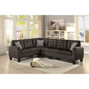 Sinclair Chocolate Reversible Sectional