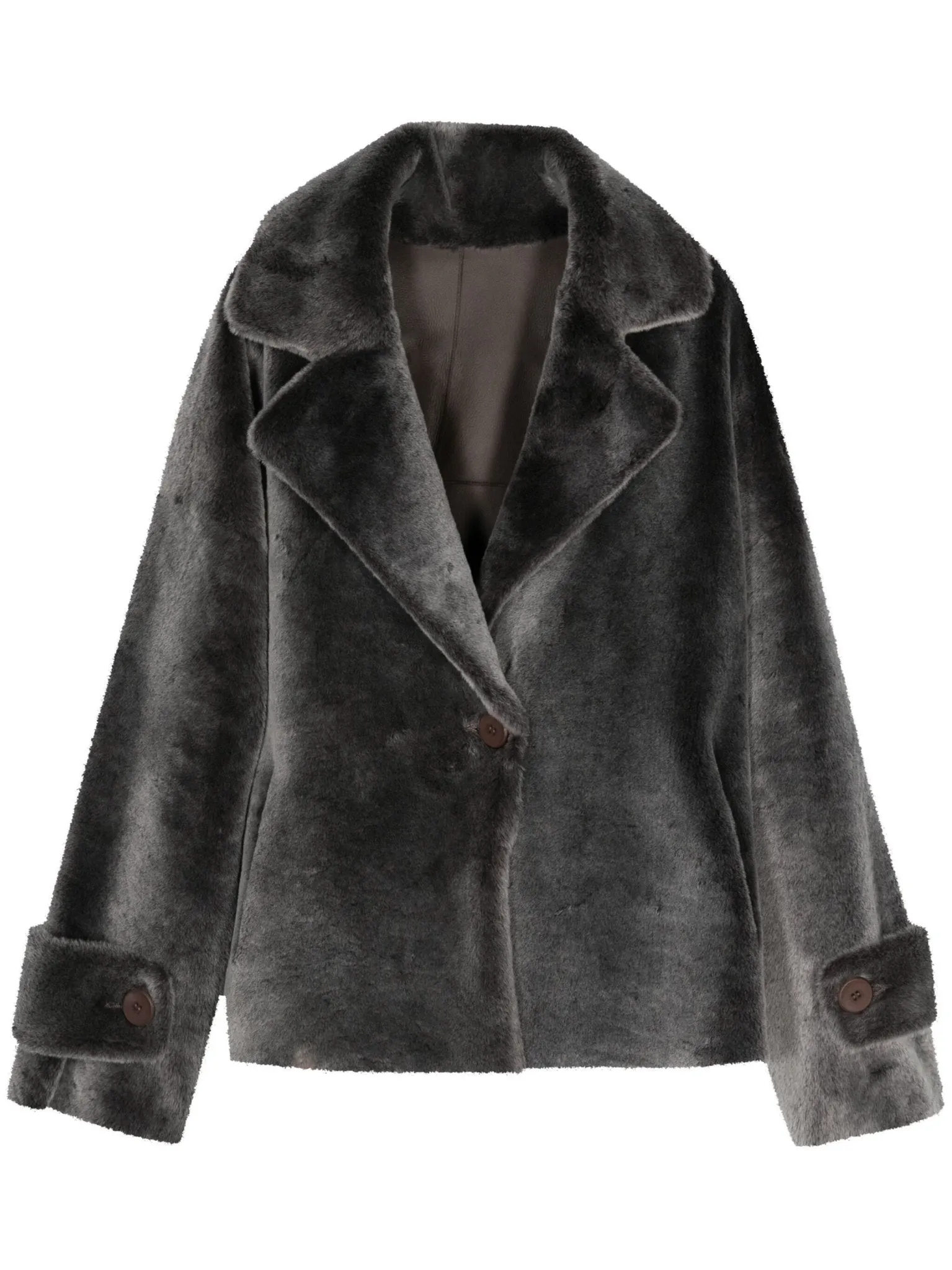 single-breasted shearling jacket