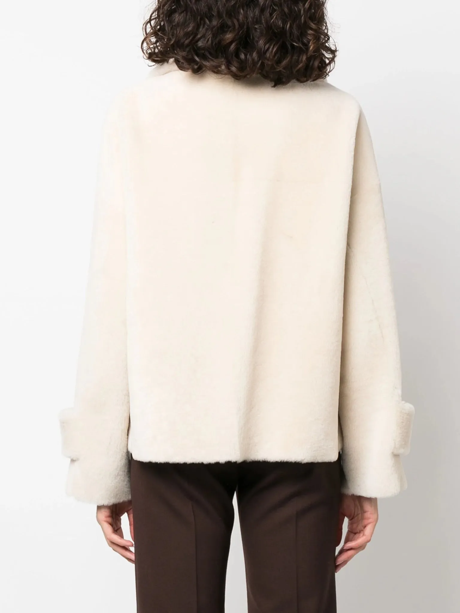 single-breasted shearling jacket