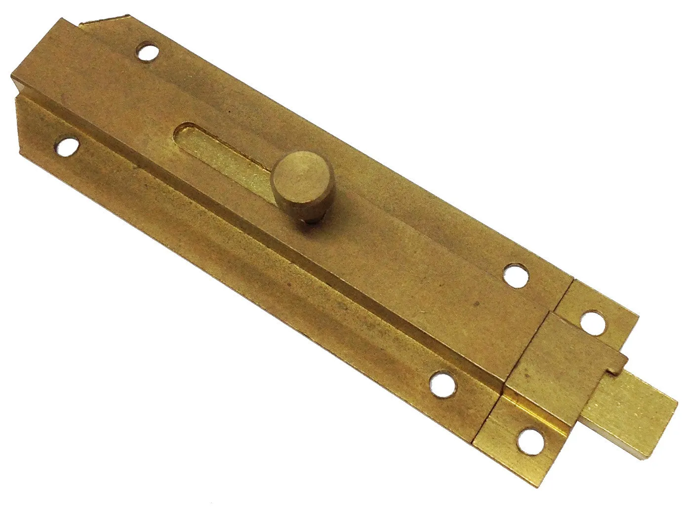 SLIDE BOLT FLAT BRASS 90mm