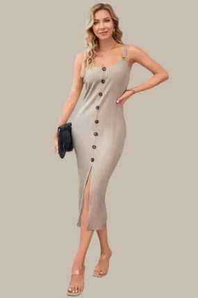 Slim Spaghetti Strap Long Dress