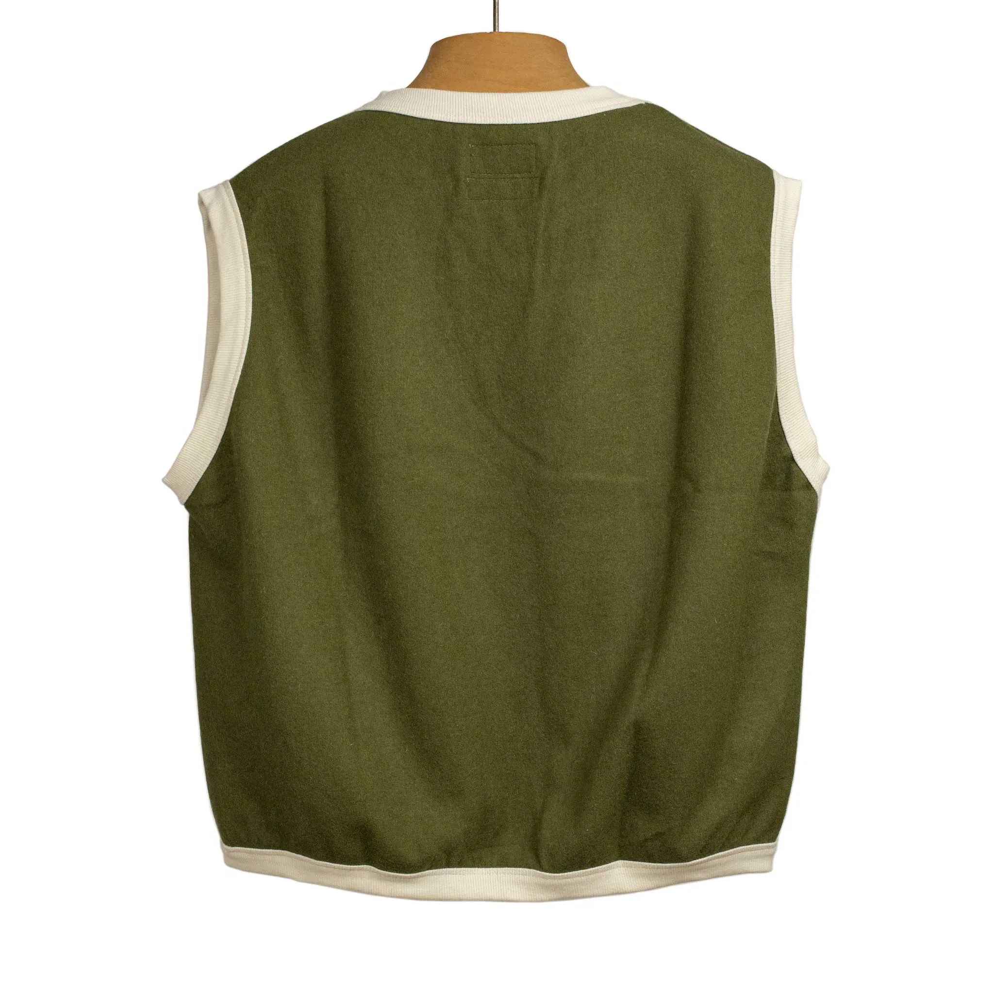 Softwear Tank 2.0 sweater vest in moss green wool and cotton