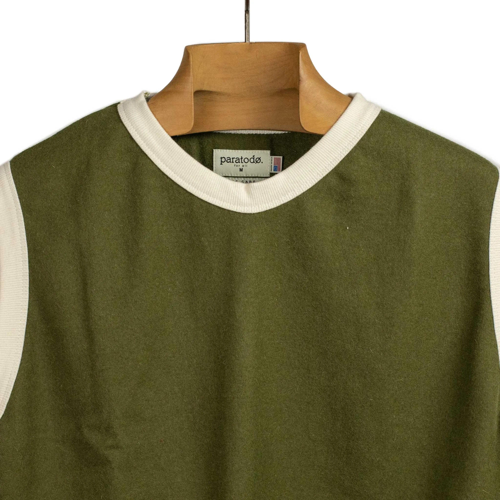 Softwear Tank 2.0 sweater vest in moss green wool and cotton