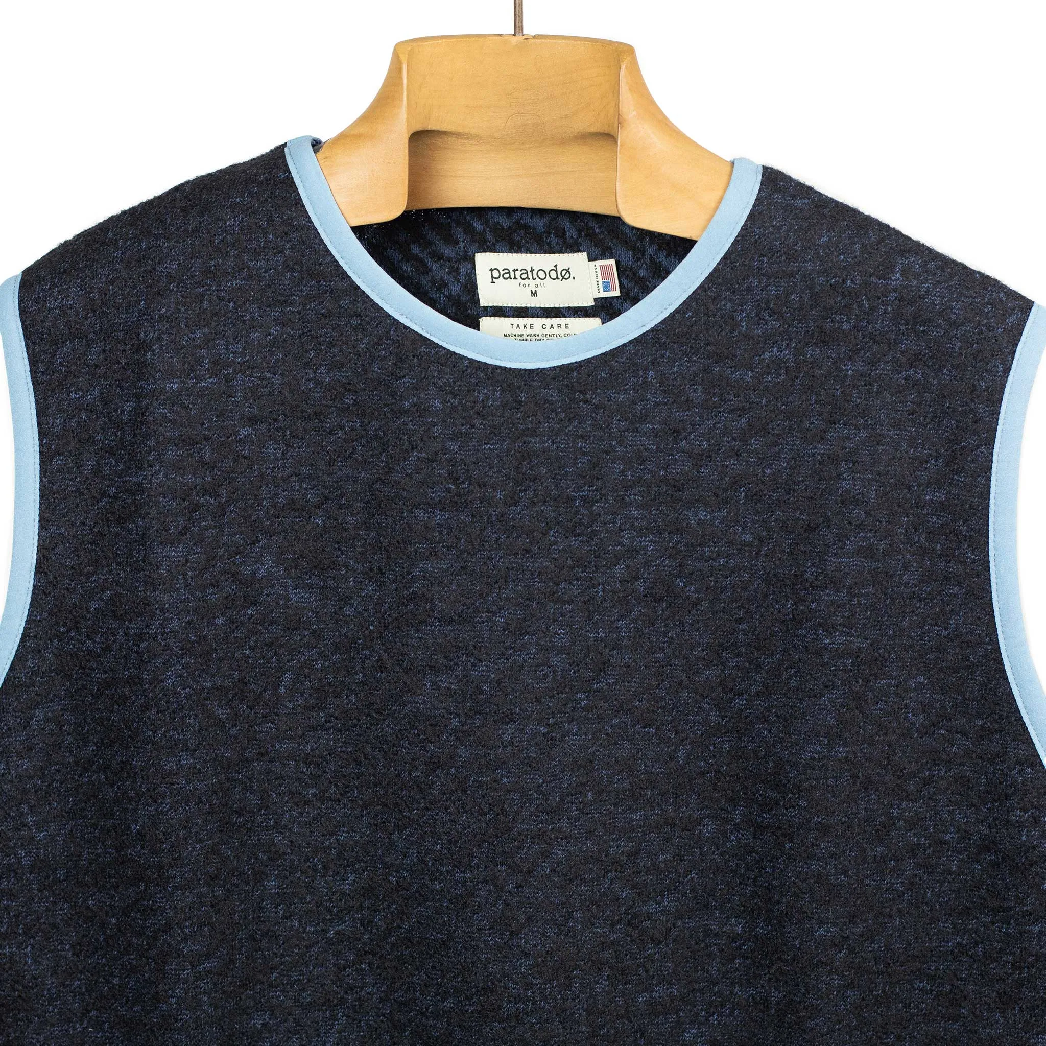 Softwear Tank vest in speckled wool cotton