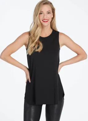 Spanx Muscle Tank Perfect Length Top - Very Black