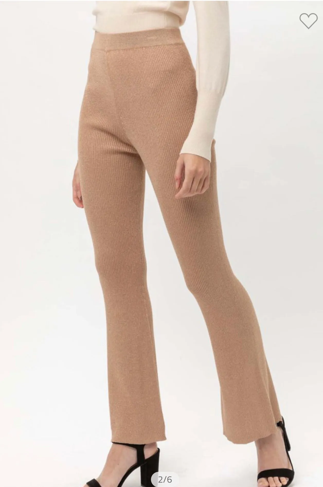 Suede Bell Bottom Pants