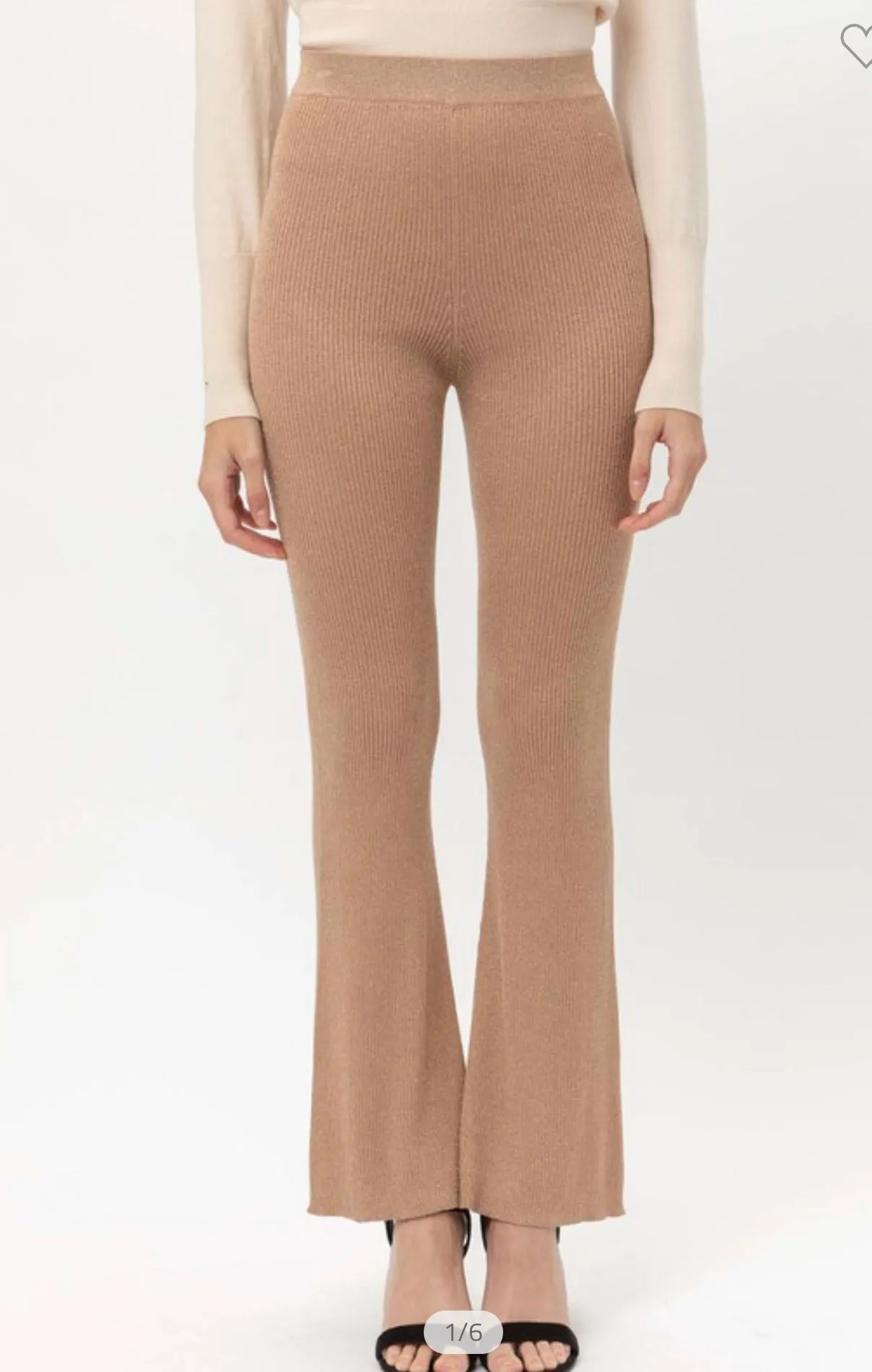 Suede Bell Bottom Pants