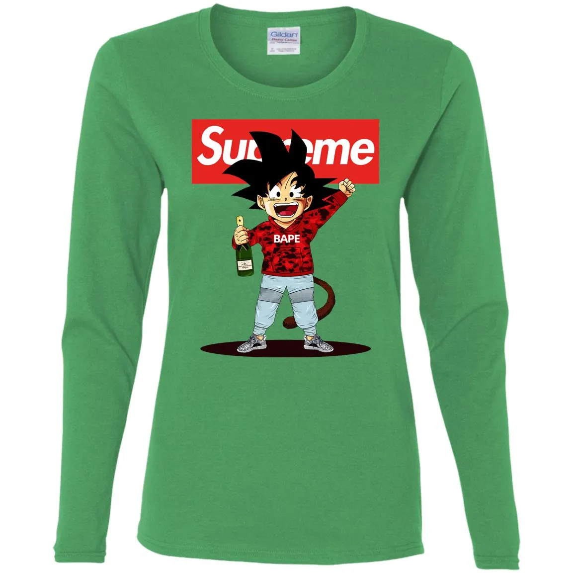 Supreme Songoku T-shirt Women Long Sleeve Shirt