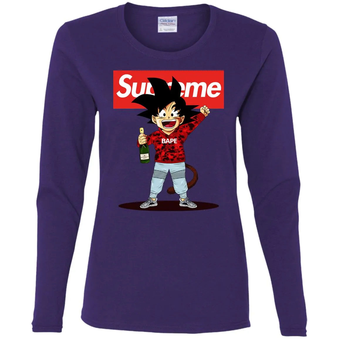 Supreme Songoku T-shirt Women Long Sleeve Shirt