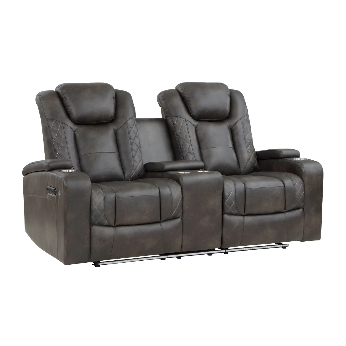 Tabor Power Reclining Loveseat with Storage and Cupholders