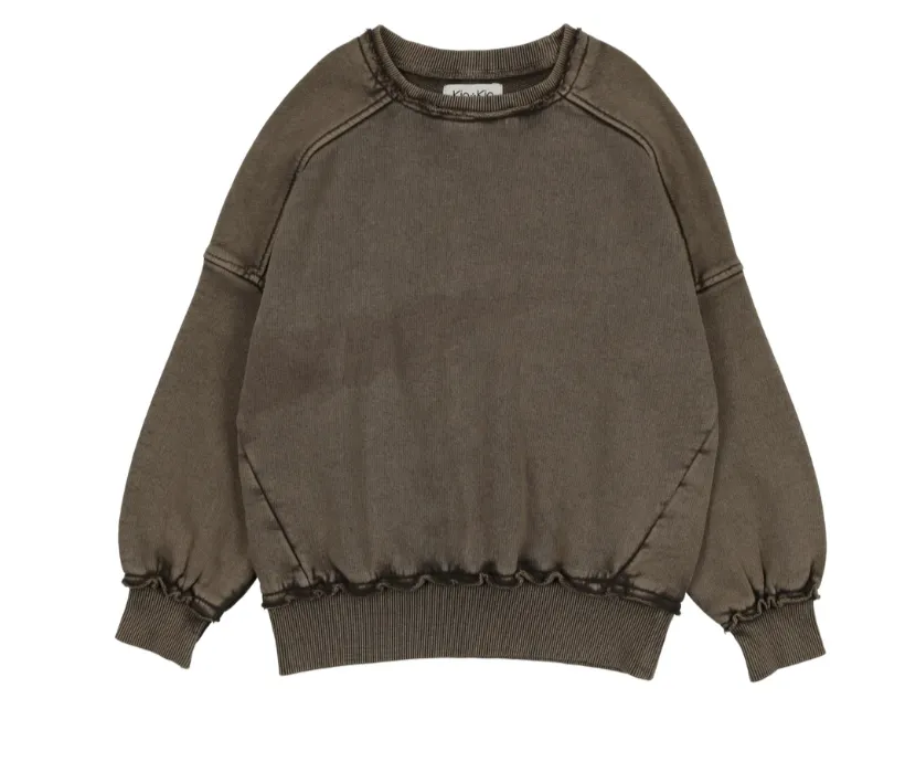 Taupe Denim Terry Sweatshirt