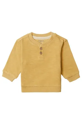 The Baidland Long Sleeve Henley - Curry - BABY