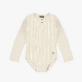 The Henley Bodysuit - Cream - KIDS