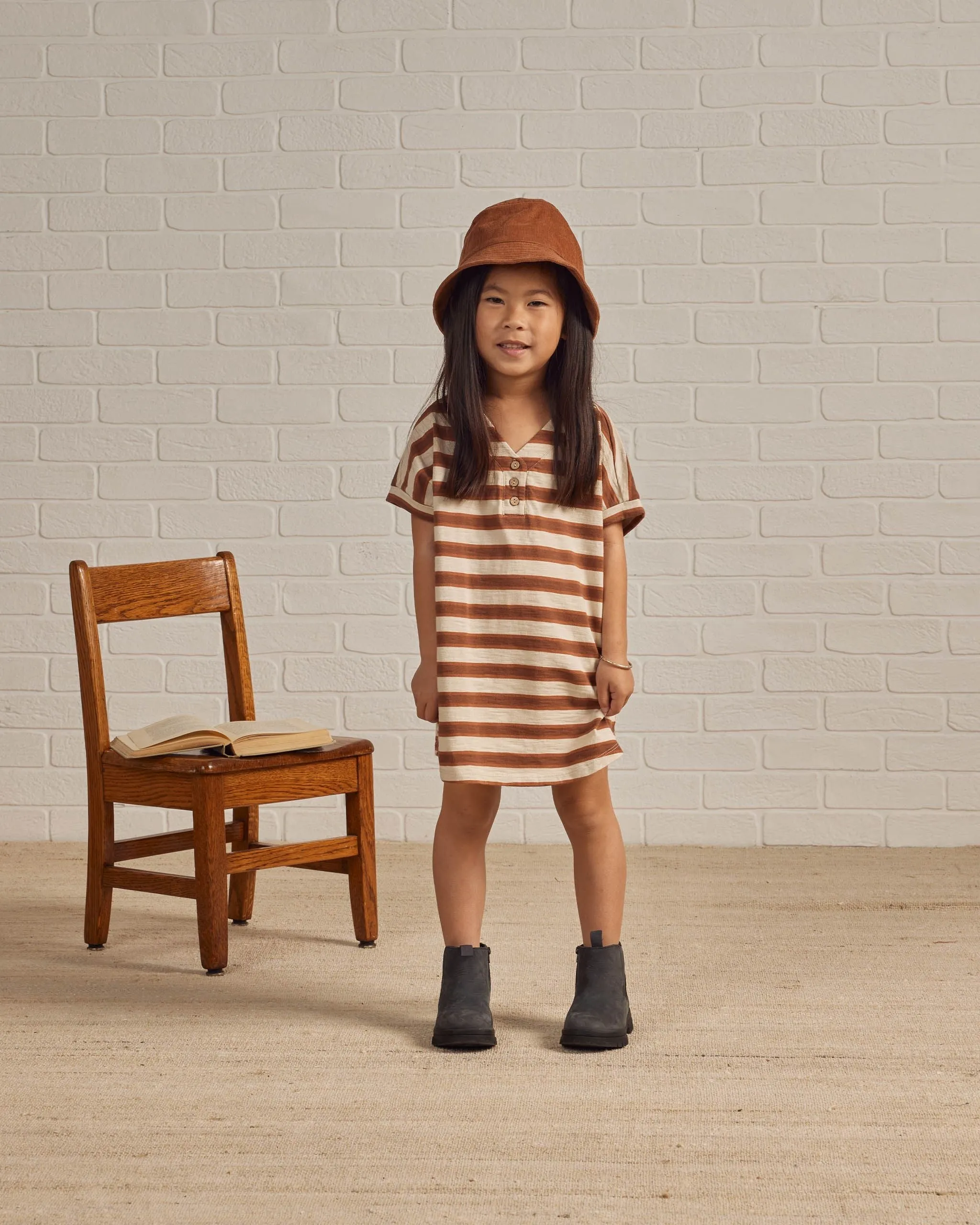 The Henley Shirt Dress by Rylee   Cru - KIDS