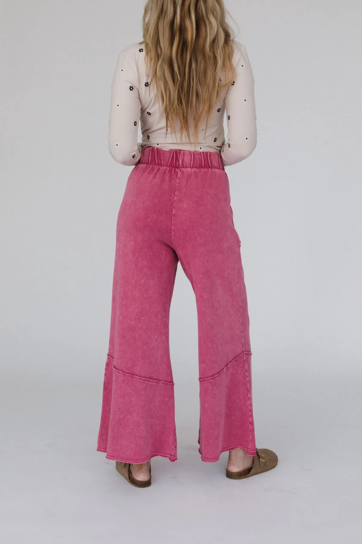 The Nest Sunset Shore Wide Leg Pants - Rose Petal