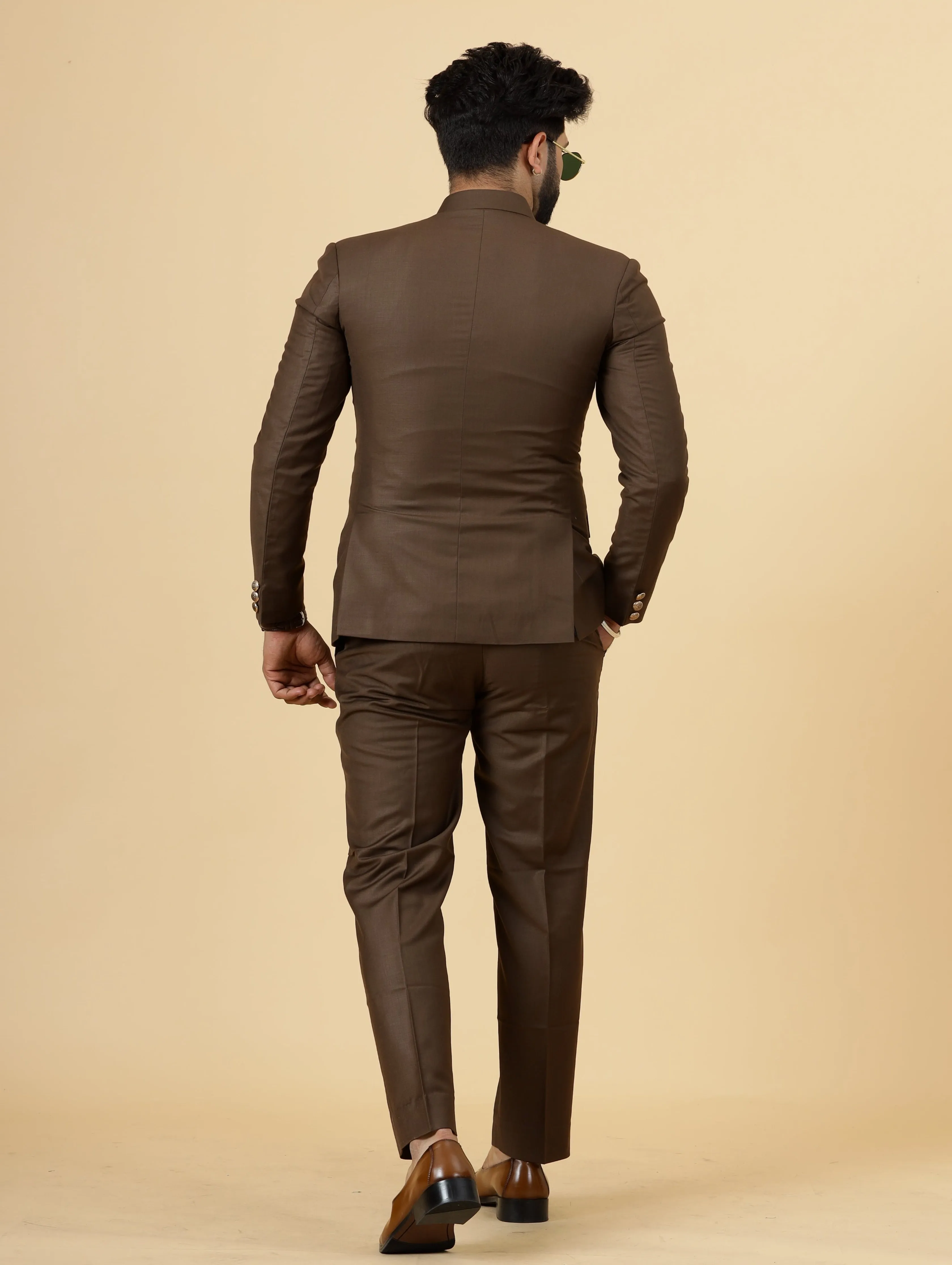 Traditional Cocoa Brown Jodhpuri Suit | Perfect for Wedding and Casual wear|