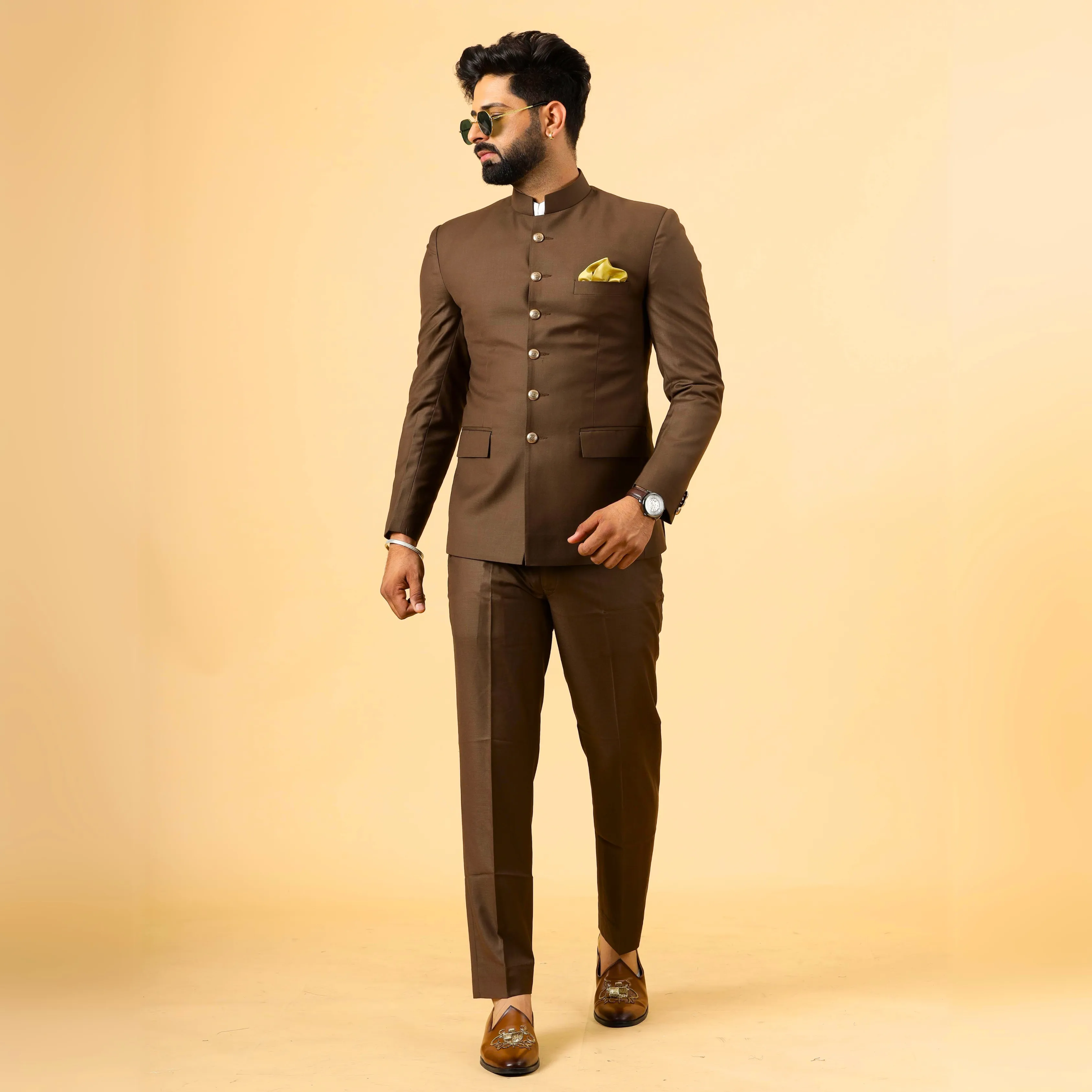 Traditional Cocoa Brown Jodhpuri Suit | Perfect for Wedding and Casual wear|