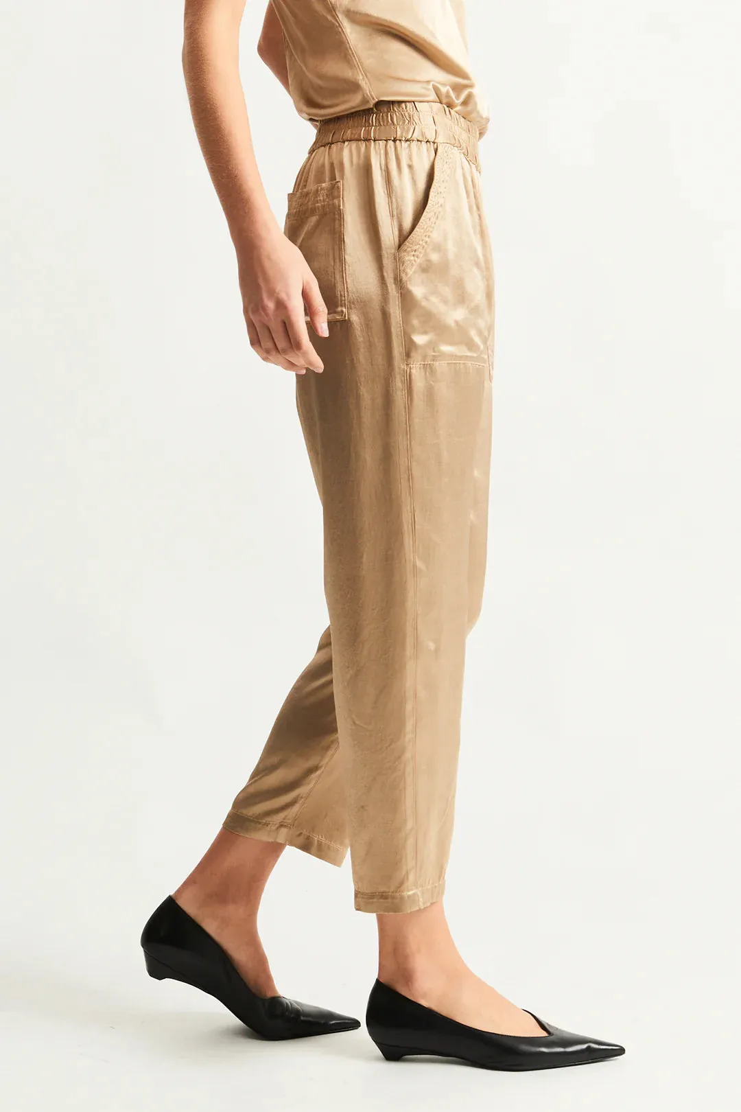 Trapunto Pants in Sand