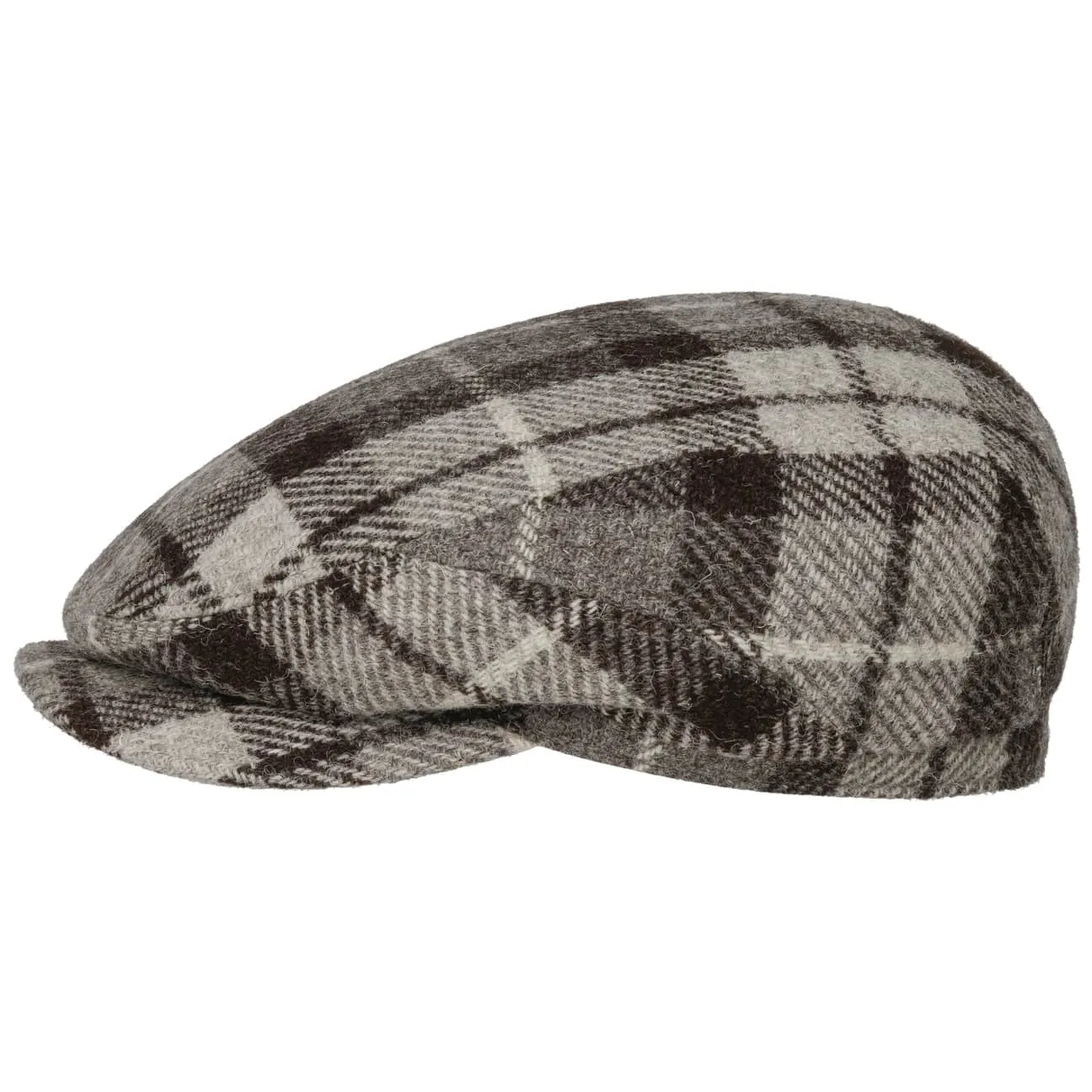 Undyed Harris Tweed Driver Flat Cap by Stetson