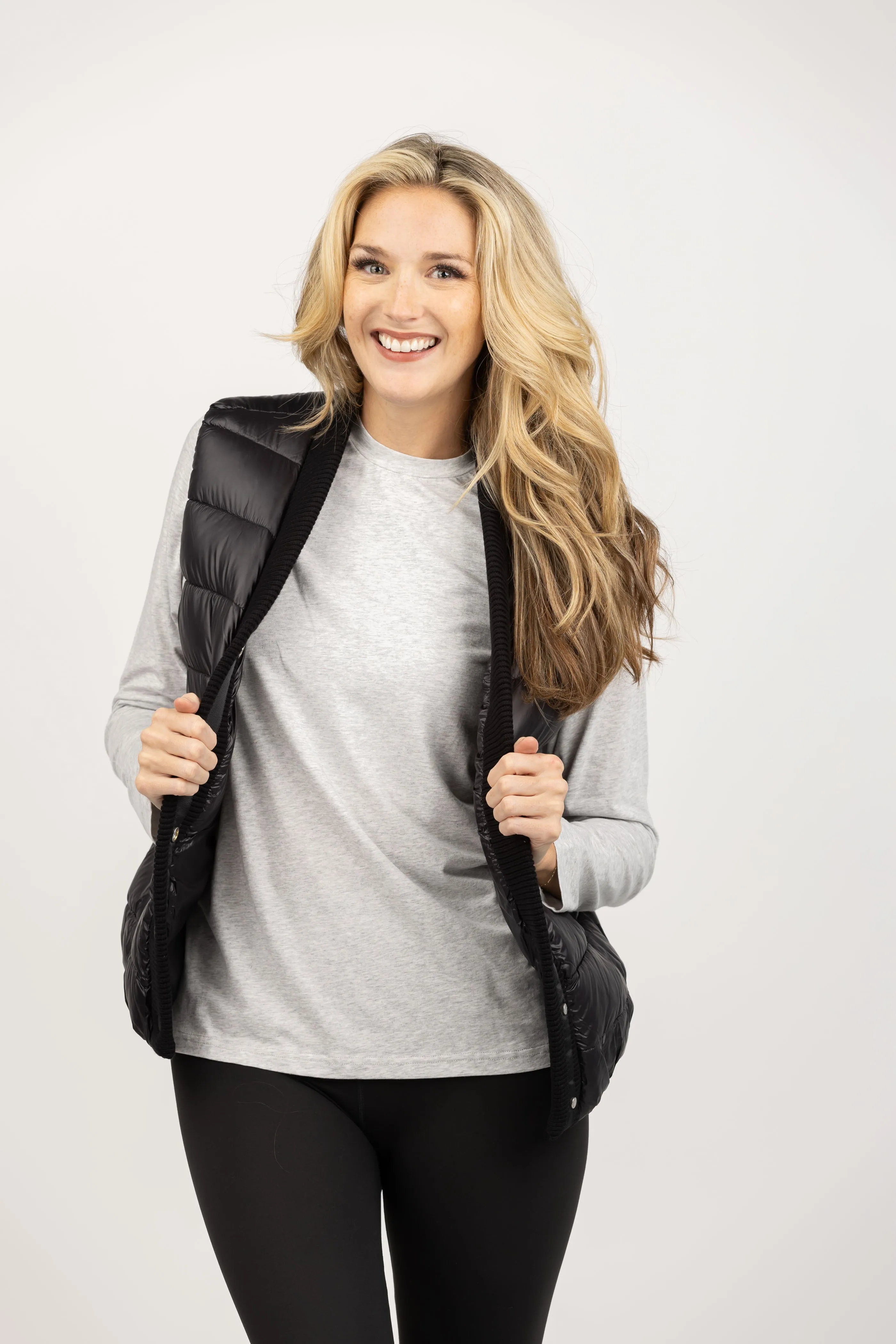 Varley Colwyn Combo Boxy Vest in Black