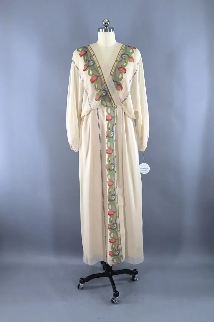 Vintage Kay Kipps Chiffon Maxi Dress