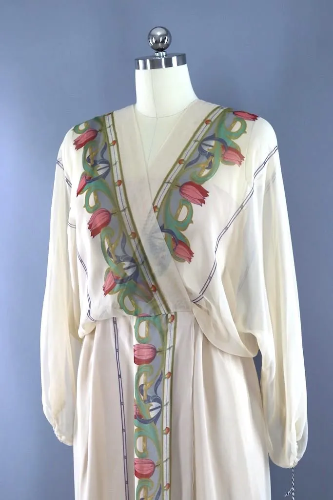 Vintage Kay Kipps Chiffon Maxi Dress