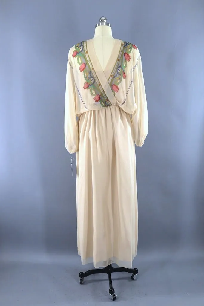 Vintage Kay Kipps Chiffon Maxi Dress