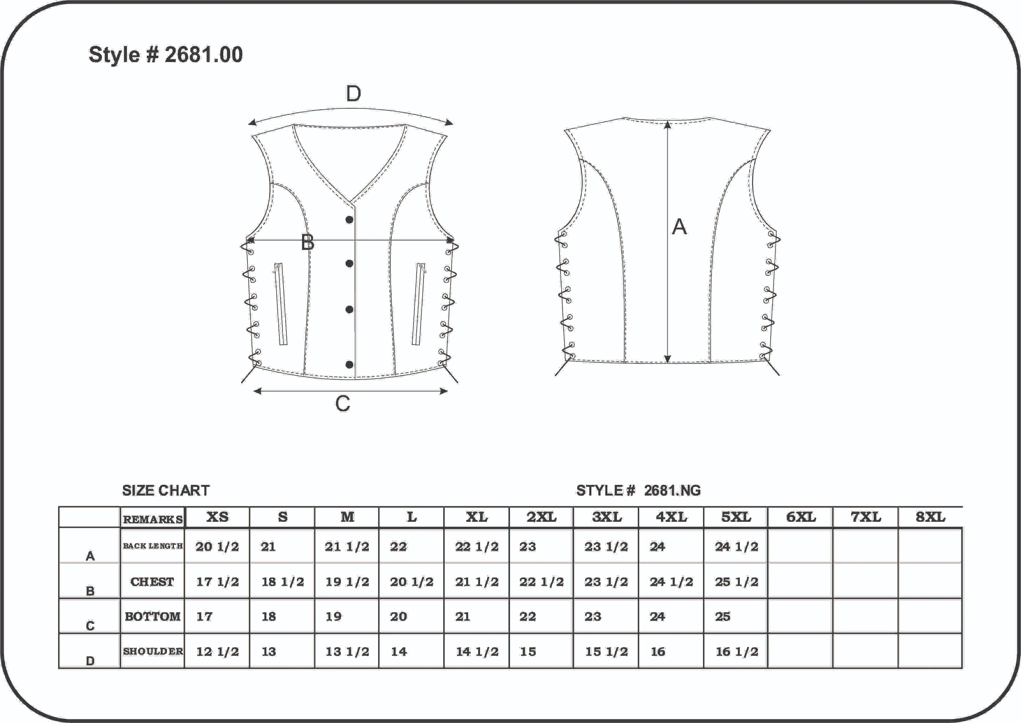 W Deluxe USA Flag Liner Vest 6890