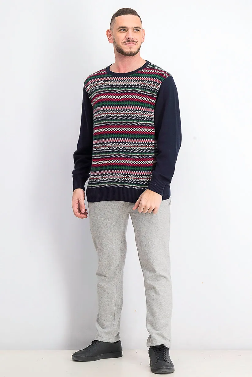 Weatherproof Men's Fair Isle Sweater Navy Size 2 Extra Large