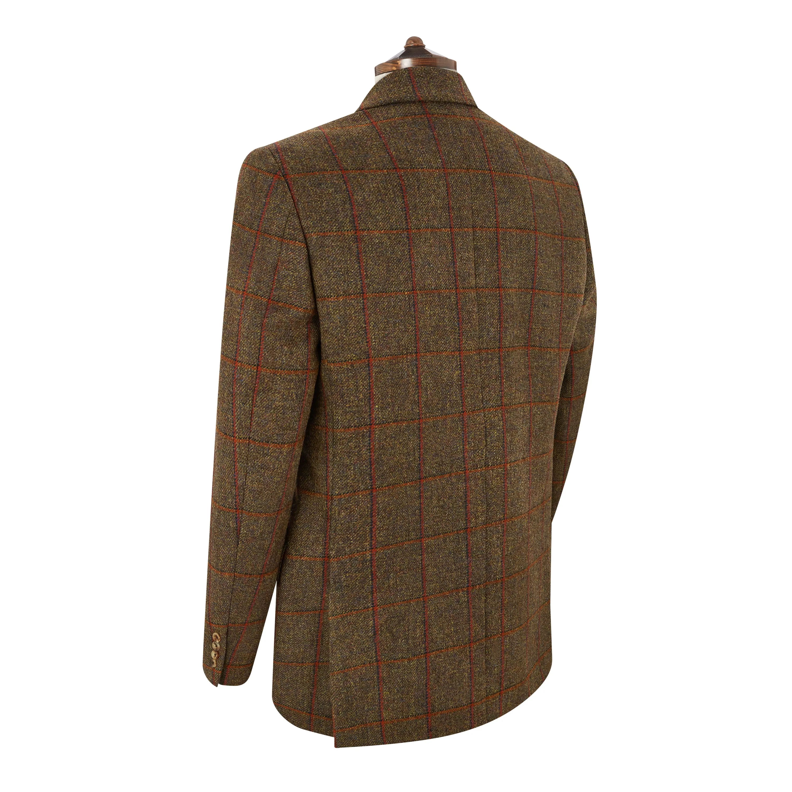 William Green Rust Windowpane Tweed Jacket