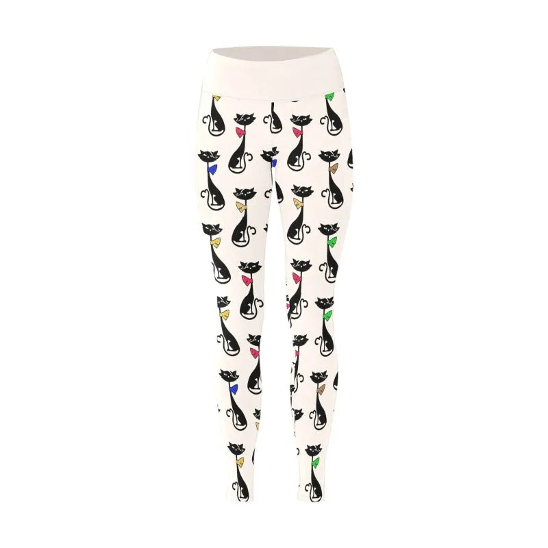 Women's Workout Cat Print Leggings