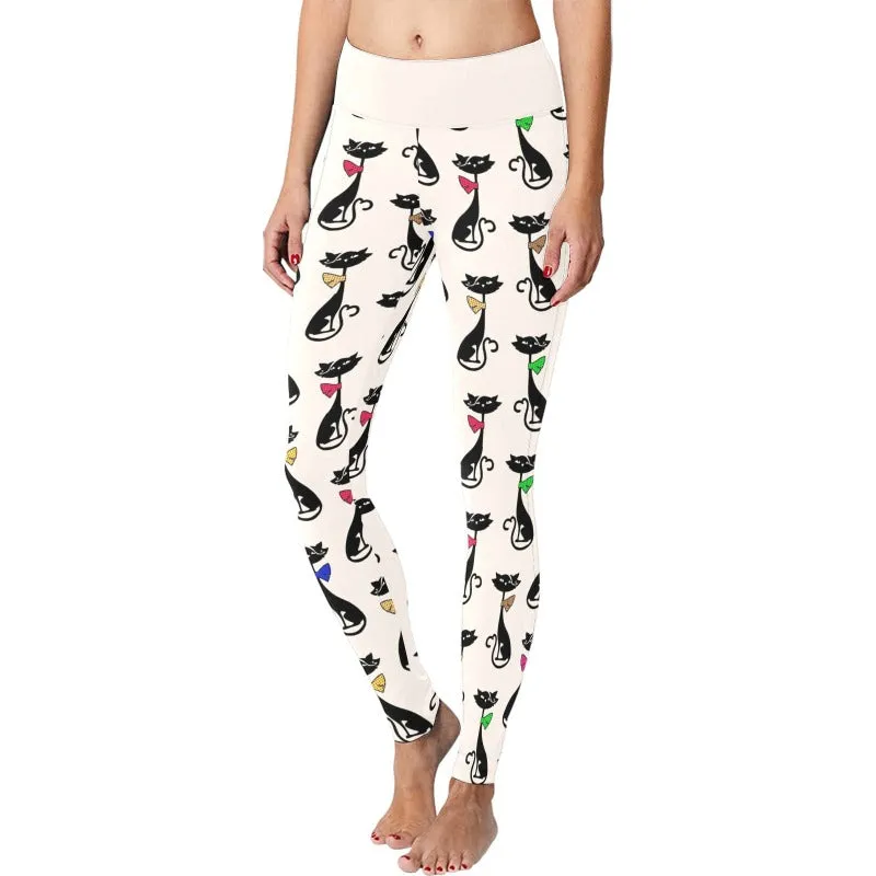 Women's Workout Cat Print Leggings