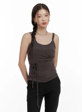 Wrap Strap Sleeveless Top OL411